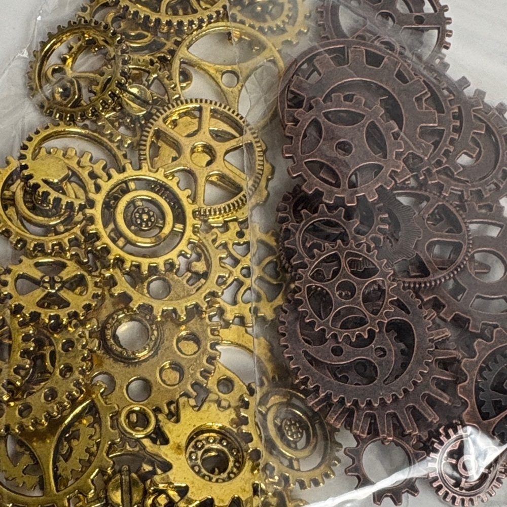 Steampunk Gear Set in Brown and Gold